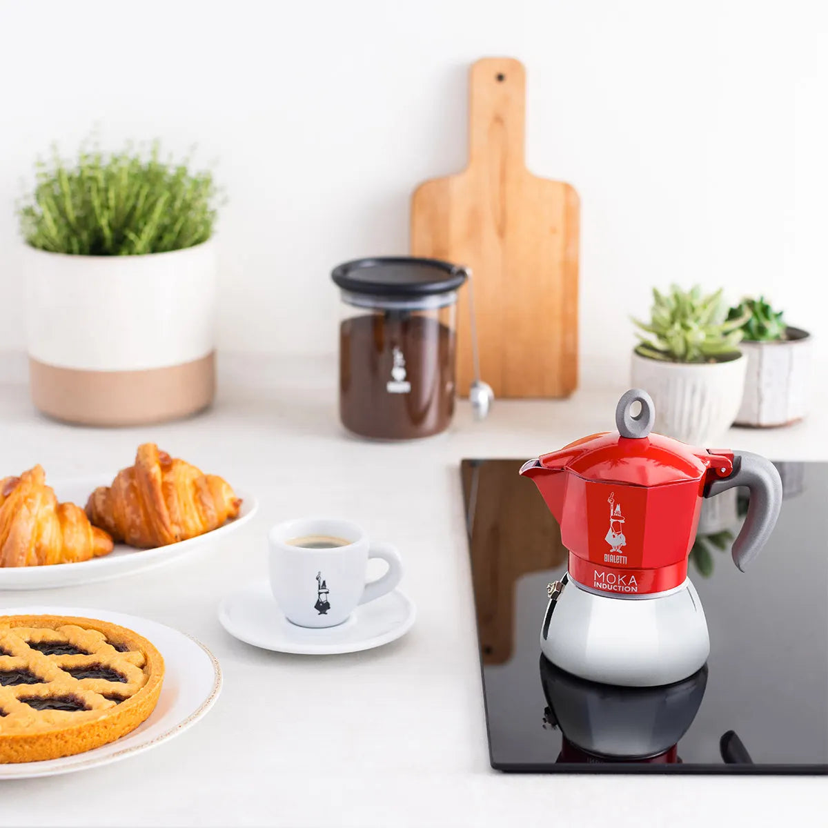 Cafetera Moka Induction roja BF